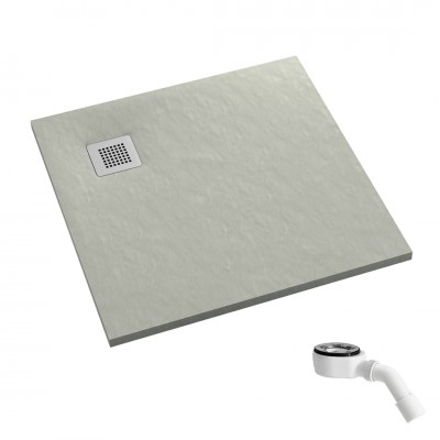 Schedpol Kalait Cement Stone brodzik kwadratowy 80x80 cm 33100/CT/ST-M2