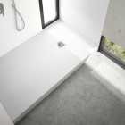 Schedpol New Horizons White Stone brodzik prostokątny 90x100 cm 33315/B/ST-M2