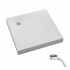 Schedpol New Horizons White Stone brodzik kwadratowy 100x100 cm 33302/B/ST-M2