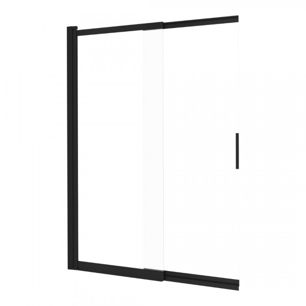 Deante Prizma parawan nawannowy 100x140 cm przesuwny czarny mat KTJ_N73R