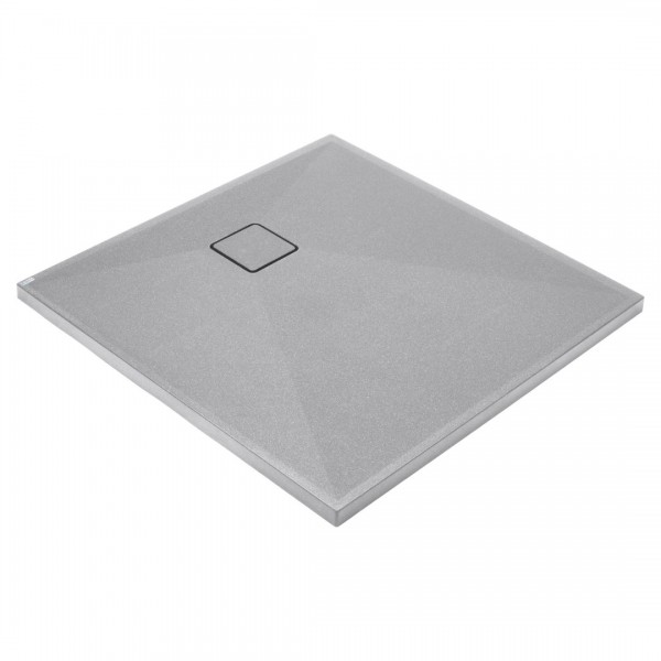 Deante Correo brodzik kwadratowy 80 cm szary metalik KQR_S42B