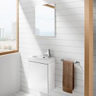 Roca Mini zestaw łazienkowy szafka + umywalka 45x25 cm biały połysk A855873806