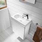 Roca Mini zestaw łazienkowy szafka + umywalka 45x25 cm biały połysk A855873806