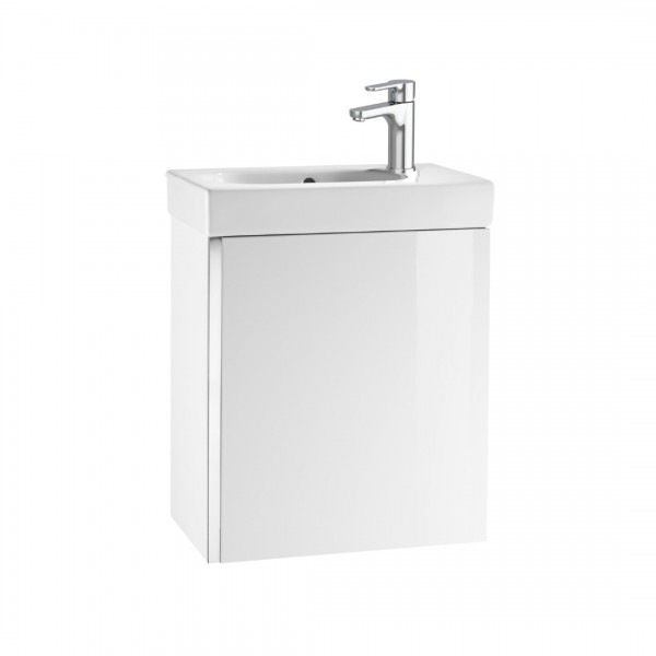 Roca Mini zestaw łazienkowy szafka + umywalka 45x25 cm biały połysk A855873806