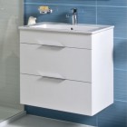 Roca Suit zestaw łazienkowy szafka + umywalka 55x43 cm biały połysk A85118A806