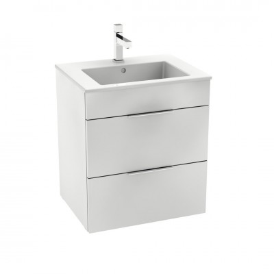 Roca Suit zestaw łazienkowy szafka + umywalka 55x43 cm biały połysk A85118A806