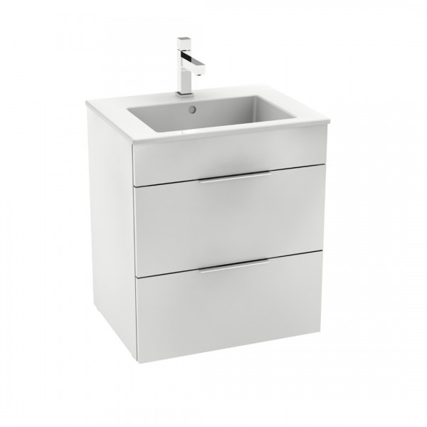 Roca Suit zestaw łazienkowy szafka + umywalka 55x43 cm biały połysk A85118A806