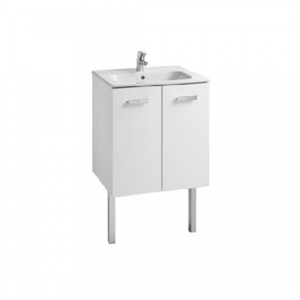 Roca Victoria Basic Unik zestaw łazienkowy 60 cm z drzwiami biały połysk A855883806