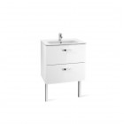 Roca Victoria Basic Unik zestaw łazienkowy 70 cm z szufladami biały połysk A855853806