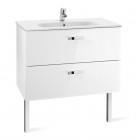 Roca Victoria Basic Unik zestaw łazienkowy 80 cm z szufladami biały połysk A855852806