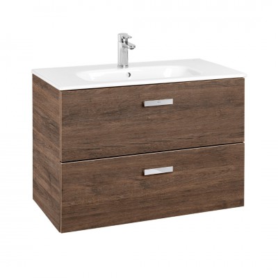 Roca Victoria Basic Unik zestaw łazienkowy 80 cm z szufladami cedr A855852423