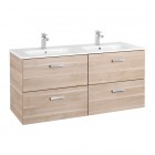 Roca Victoria Basic Unik zestaw łazienkowy 120 cm z szufladami brzoza A855850422