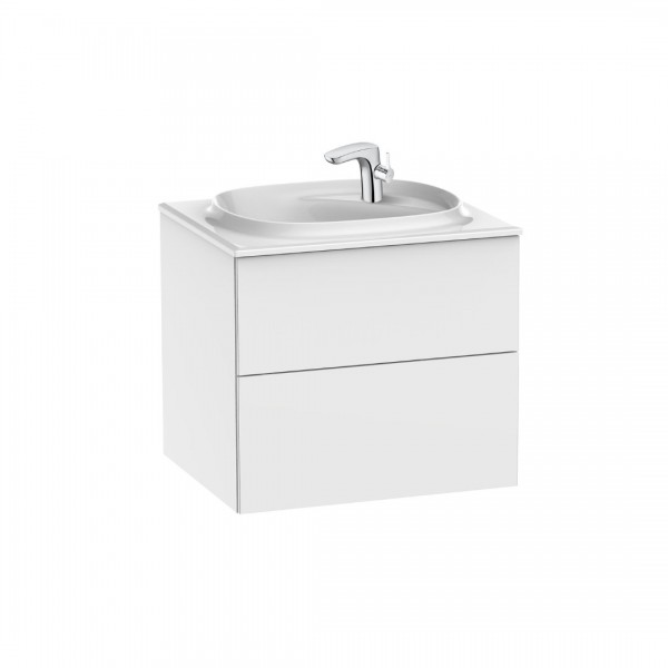 Roca Beyond Unik zestaw łazienkowy 60 cm z 2 szufladami biały połysk A851356806