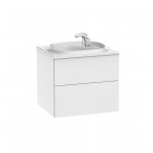Roca Beyond Unik zestaw łazienkowy 60 cm z 2 szufladami biały połysk A851356806