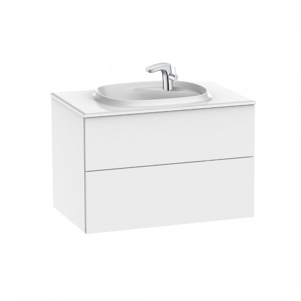 Roca Beyond Unik zestaw łazienkowy 80 cm z 2 szufladami biały połysk A851357806