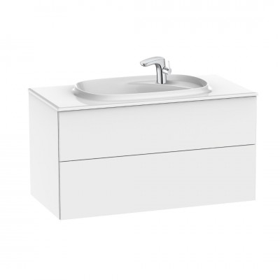 Roca Beyond Unik zestaw łazienkowy 100 cm z 2 szufladami biały połysk A851358806