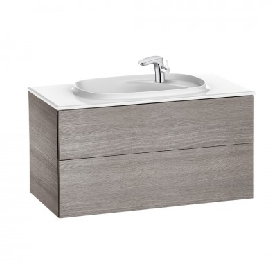 Roca Beyond Unik zestaw łazienkowy 100 cm z 2 szufladami dąb A851358402