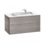 Roca Beyond Unik zestaw łazienkowy 100 cm z 2 szufladami dąb A851358402