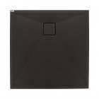 Deante Correo brodzik kwadratowy 80 cm czarny mat KQR_N42B