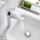 Roca Atlas bateria umywalkowa wysoka Cold Start bez korka chrom A5A3790C00