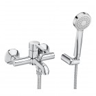 Roca Carelia bateria wannowa z zestawem natryskowym chrom A5A018AC0K