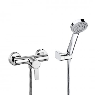 Roca L20 bateria prysznicowa z zestawem natryskowym chrom A5A2009C02