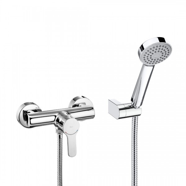 Roca L20 bateria prysznicowa z zestawem natryskowym chrom A5A2009C02