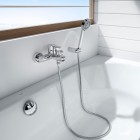 Roca L20 bateria wannowa z zestawem natryskowym chrom A5A0109C02