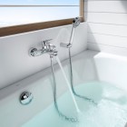 Roca L20 bateria wannowa z zestawem natryskowym chrom A5A0109C02