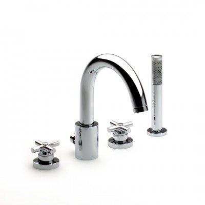 Roca Loft bateria wannowa 4 otworowa chrom A5A0943C00