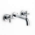 Roca Loft bateria umywalkowa 3 otworowa podtynkowa chrom A5A4743C00