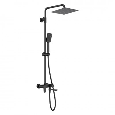 Deante Alpinia zestaw wannowy ścienny czarny mat NAC_N1AM