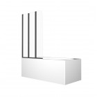 Besco Prime parawan nawannowy 120x140 cm czarny mat PNPB-3S