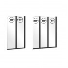 Besco Prime parawan nawannowy 120x140 cm czarny mat PNPB-3S