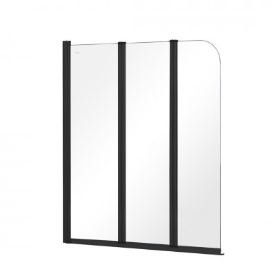 Besco Prime parawan nawannowy 120x140 cm czarny mat PNPB-3S