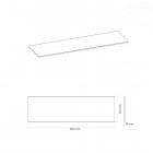 Oltens Vernal blat 160 cm naszafkowy slim biały połysk 63008000