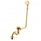 Besco przelew wannowy retro + korek klik klak + syfon złoty połysk SW-PRZ-ZLO