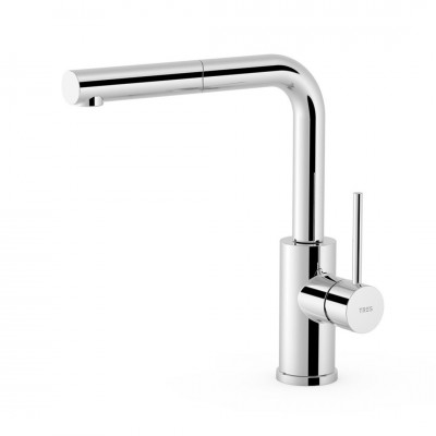 Tres Top Tres bateria kuchenna stojąca z wyciąganą wylewką chrom 162437