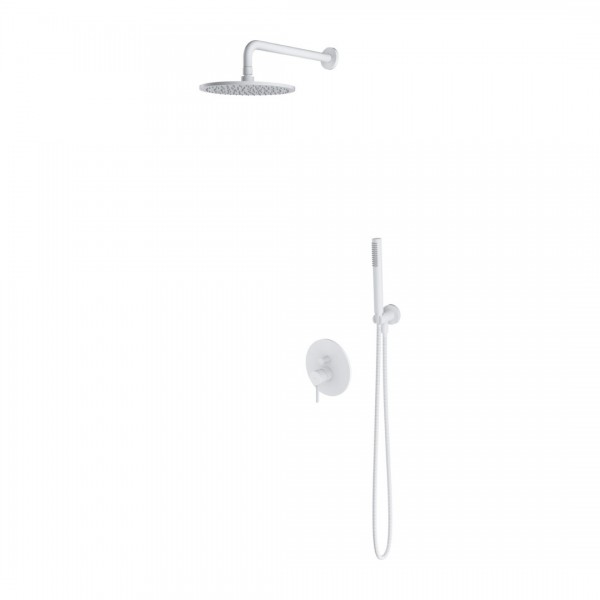 Omnires Y kompletny zestaw prysznicowy podtynkowy deszczownica 25 cm biały mat SYSY35WM