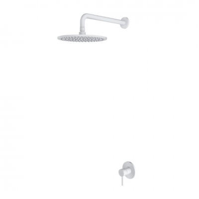 Omnires Y kompletny zestaw prysznicowy podtynkowy z deszczownicą 25 cm biały mat SYSY36WM
