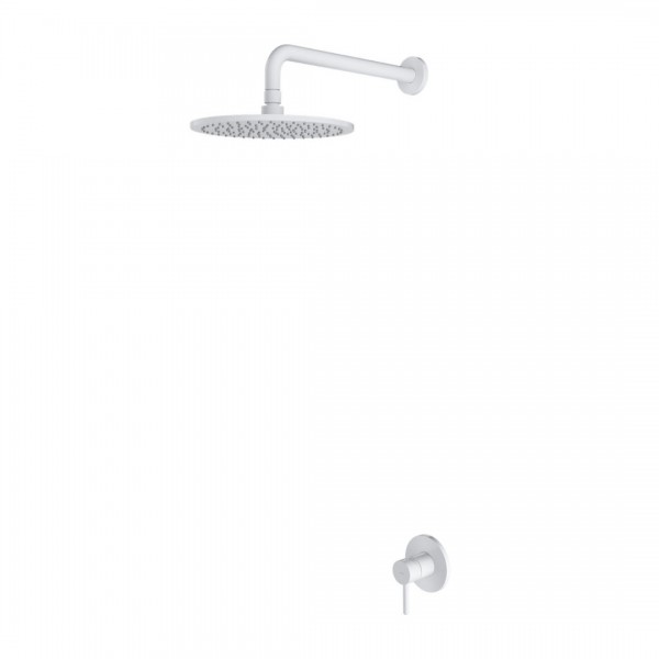 Omnires Y kompletny zestaw prysznicowy podtynkowy z deszczownicą 25 cm biały mat SYSY36WM
