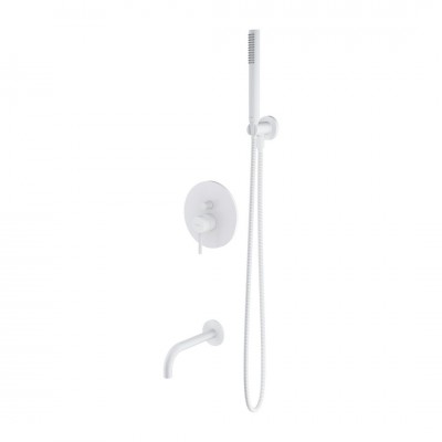 Omnires Y kompletny zestaw wannowy podtynkowy biały mat SYSYW01WM