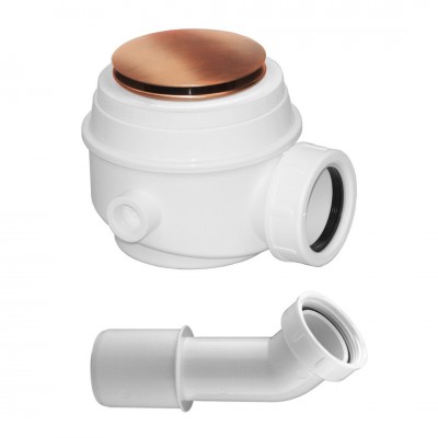 Omnires syfon wannowo-brodzikowy 52 mm miedź szczotkowana WB01XCPB