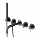 Omnires Y bateria wannowa podtynkowa 5-otworowa grafit Y1237/1GR