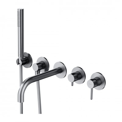 Omnires Y bateria wannowa podtynkowa 5-otworowa nikiel Y1237/1NI Omnires Y bateria wannowa podtynkowa 5-otworowa nikiel Y1237/1NI