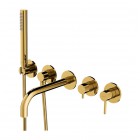 Omnires Y bateria wannowa podtynkowa 5-otworowa złoty połysk Y1237/1GL