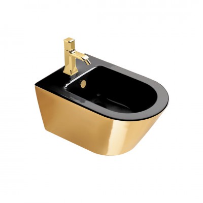 Catalano Zero bidet wiszący czarny/złoty 1BS55NNO