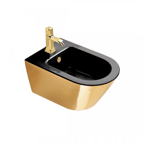 Catalano Zero bidet wiszący czarny/złoty 1BS55NNO