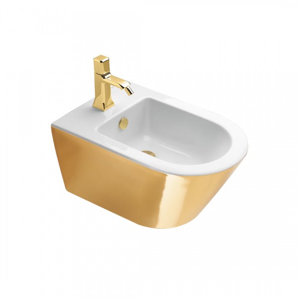 Catalano Zero bidet wiszący biały/złoty 1BS55NBO
