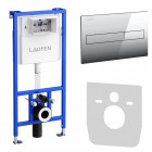 Laufen stelaż podtynkowy Lis 3w1 kompletny gotowy do montażu chrom połysk 52033